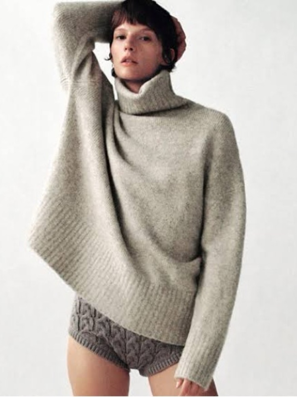 Zara Turtleneck Sweater in Oatmeal